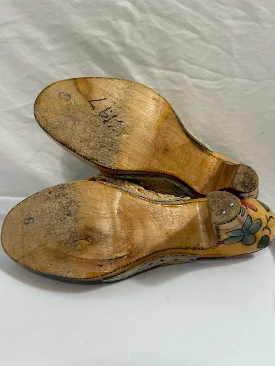 Italian Handmade Vintage Platform Sandals from 1950-60’s - Picture 6 of 8
